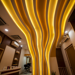 beauty parlour false ceiling design