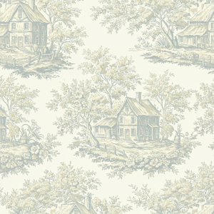 toile farmhouse wallpaper