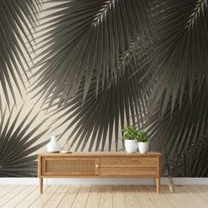 vintage palm leaf wallpaper mural