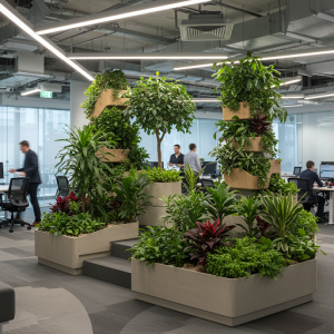 Bringing plant life into the office brings employees closer to nature and adds to the aesthetics of the space through its natural beauty.