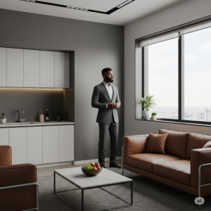 Chief Executive Officer's office break area.