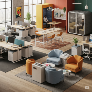 Commercial Office Diverse Workstations
