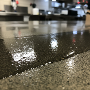 Epoxy Sealers form a protective film on the surface of concrete, resulting in a long-lasting, abrasion-resistant finish of restaurant kitchen flooring.