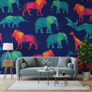Geometric Animal Wallpaper.
