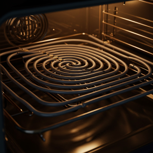 Heating Element (Electric Oven), located around the perimeter of the oven chamber, provides consistent heat.