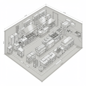 Industrial kitchen layout