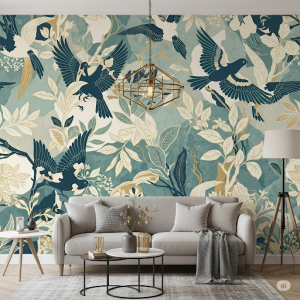 Modern Chinoiseries with a Twist, Living Room Mural.
