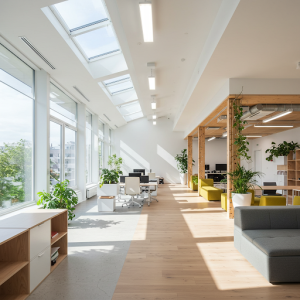 New office renovation aimed at making the most out of natural light.