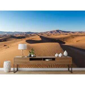 Panoramic desert landscape, a photographic mural. 