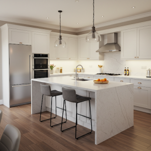 kitchen contractors provide kitchen design in 3d renders.