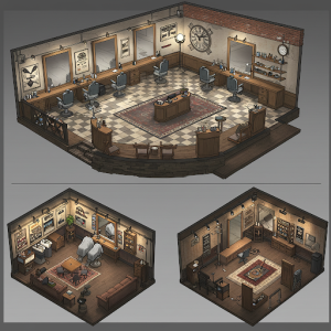 Barbershop floor plan