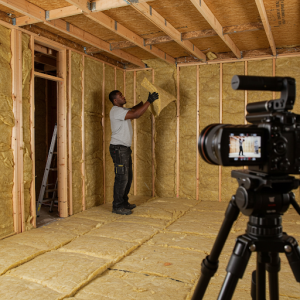 Cellulose insulation is used in construction as thermal and acoustic insulation for the ceiling, walls, and floor.
