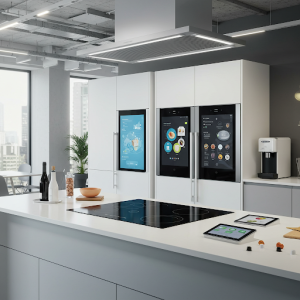 Cutting-edge office kitchen equipment prioritizes efficiency, sustainability, and user experience.