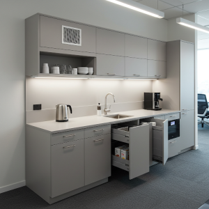 Ergonomic office kitchenette