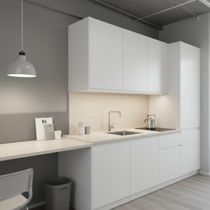 Minimalist office kitchen interior design