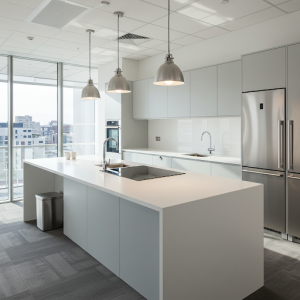 Modern office kitchen lighting