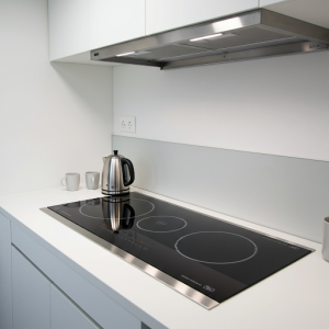 Office kitchenette induction cooktop.