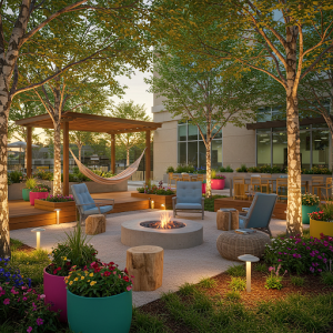 Outdoor room relaxation zone.