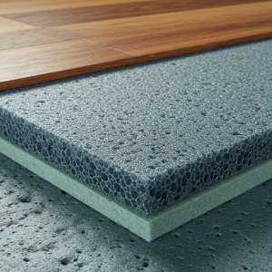 Polyethylene foam offers vibration-damping to reduce impact noise, used as an underlayment for flooring.