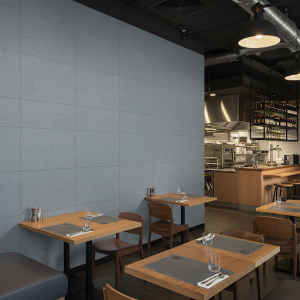 Restaurant refurbishment with washable wall panels.