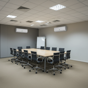 Soundproof air conditioner in a meeting room.