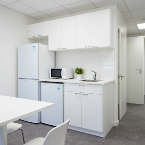 White small office kitchen.