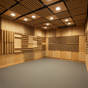 Wood wool panels installed on walls and ceilings significantly reduce reverberation and echo within a room, leading to improved sound clarity.