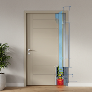 A double door adds both acoustic and thermal insulation.