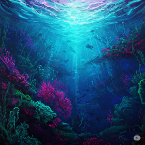 Abstract Art Ocean Depths.