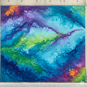 Abstract nature-inspired mural art