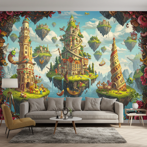 Custom-made Surreal Dreamscape Mural