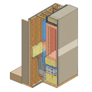 Double-stud walls, comprising two distinct wall structures separated by an air gap, offer superior sound isolation