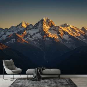 Mountain Range Panorama Custom-made Wallpaper Mural