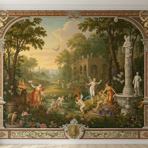 Mythical Roman mural
