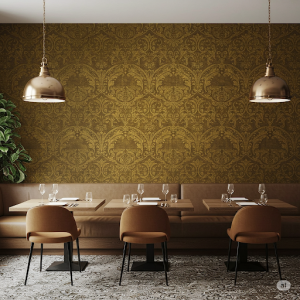  metallic gold mural
