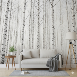 Birch Forest Living Room Wallpaper Mural