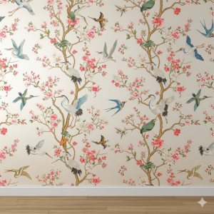 Chinoiseries Forest Wallpaper