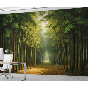 Classic bamboo forest office wallpaper mural