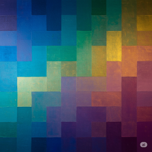 Color Field Iridescence Mural. 