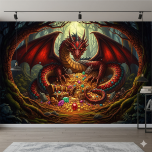 Enchanted Forest Dragon's Lair Wallpaper Mural