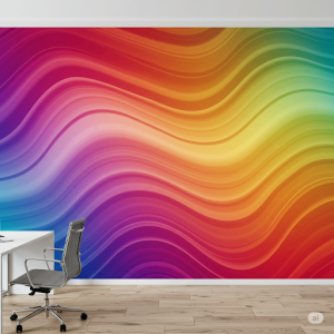  Fluidity of Colour abstract office indoor wall murals.