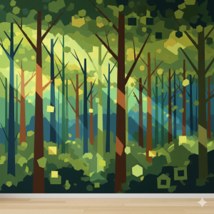 Geometric Forest Wallpaper