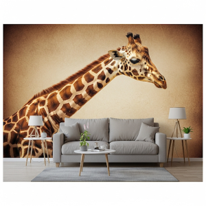 Giraffe's spotted patterns wallpaper mural.