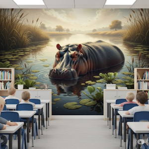 Hippopotamus in Water.