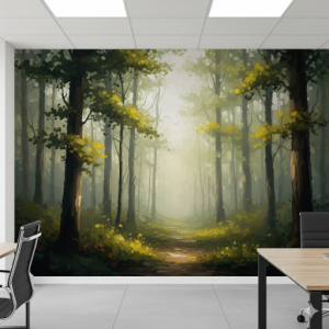 Impressionistic Forest Mural