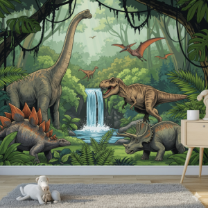 Jurassic Jungle Wallpaper Mural
