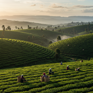 Kenyan tea plantations.