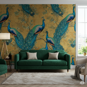 Living Room Focal Point Wallpaper Mural.