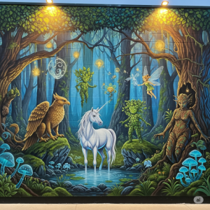 Magical Creatures' Gathering Children's Wallpaper Mural