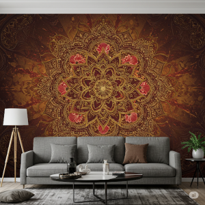 Mandala Flowers Wallpaper Mural. Combine the intricate geometry of mandalas with floral elements. 